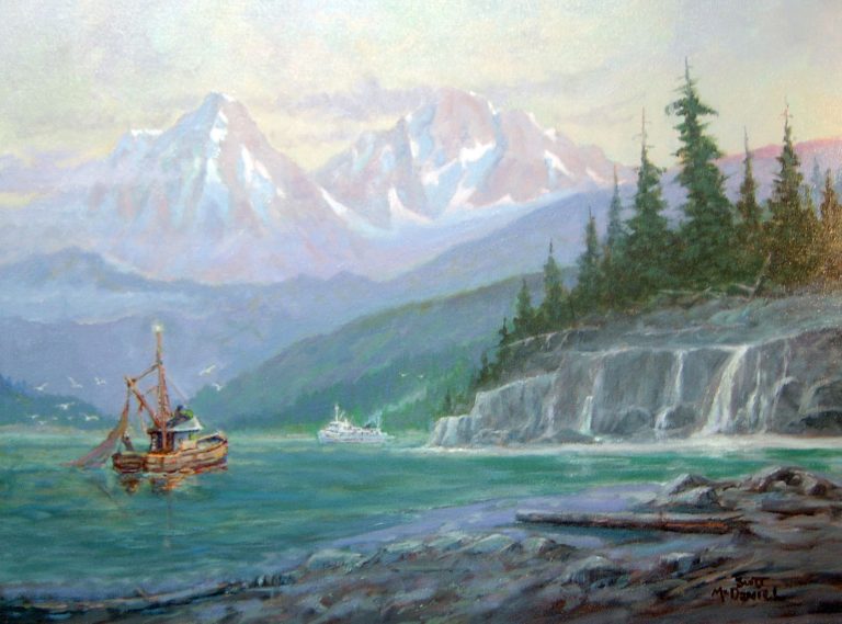 Fishing Valdez painting by Scott McDaniel