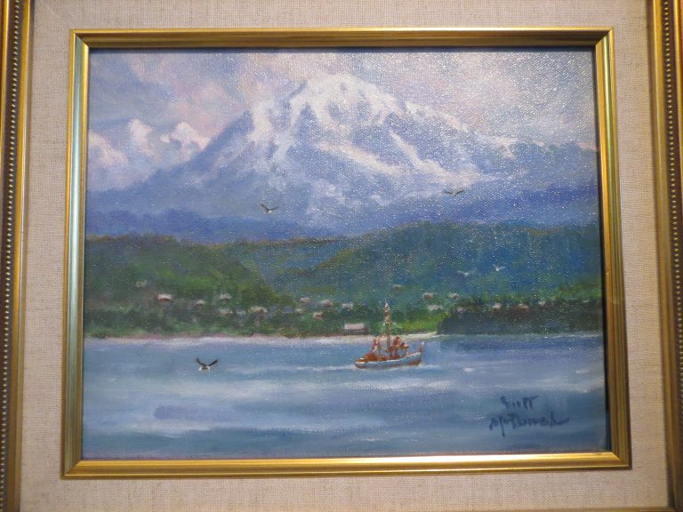 Mendenhall Fishing painting by Scott McDaniel